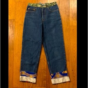 Bella Dahl cropped denim jeans, Upcycled styling!